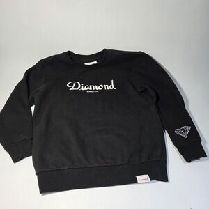 Men's Diamond Brand Black Large Crew Neck Sweatshirt Skatewear‎